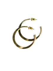 brass hoop earrings in gold