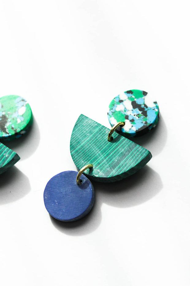 Geo Clay Earrings - Four Colors