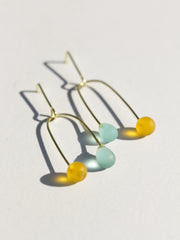 Sea Glass Mobile Earrings - Sunshine Day