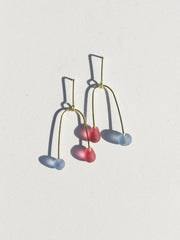 Sea Glass Mobile Earrings - Rosé Sky