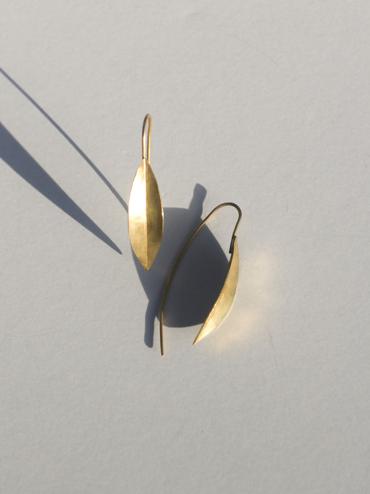 Willow Leaf Threader Earrings