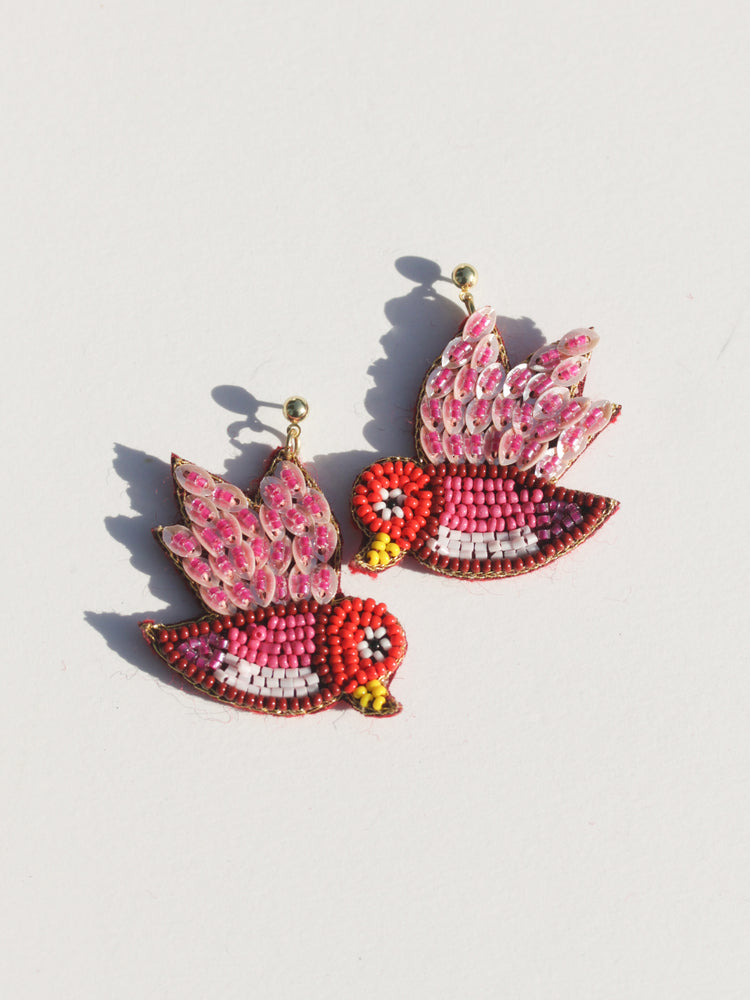 Beaded Bird Earrings – Rover & Kin