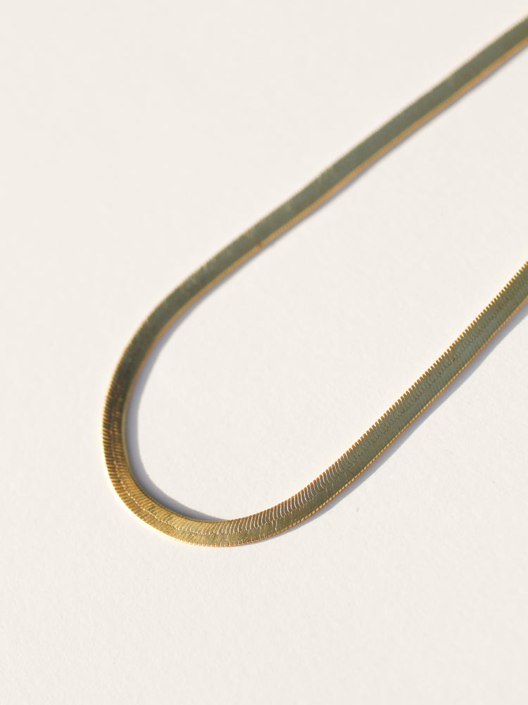 【HYERES LOR】25SS★ Essence (W) Herringbone Chain Necklace LuxeHerringboneChain-