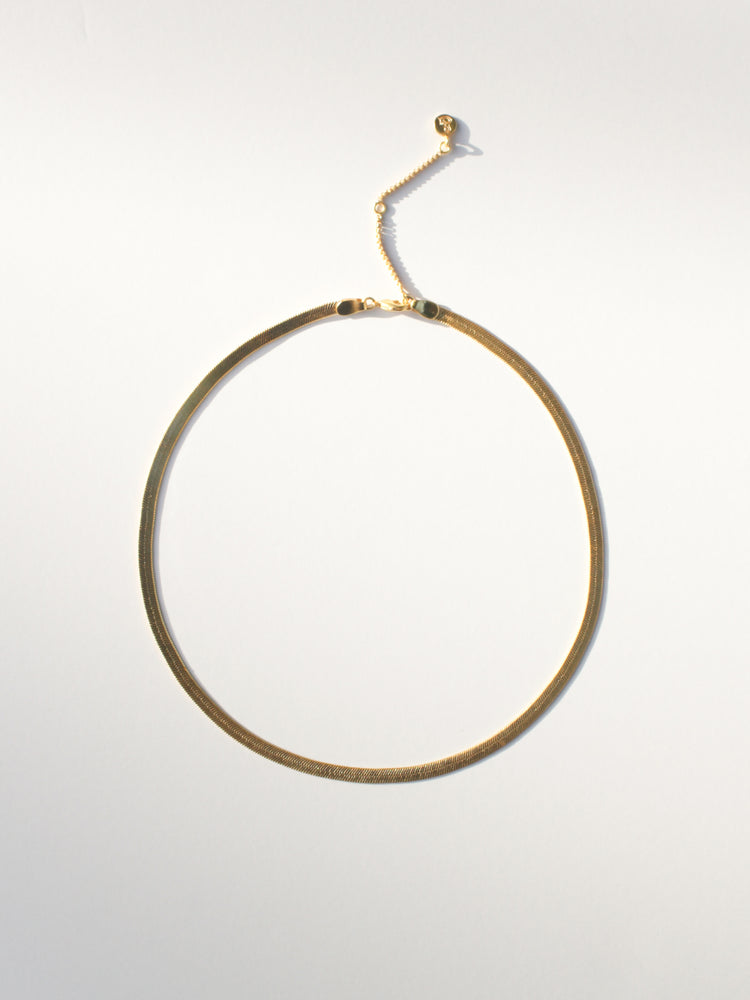 【HYERES LOR】25SS★ Essence (W) Herringbone Chain Necklace LuxeHerringboneChain-