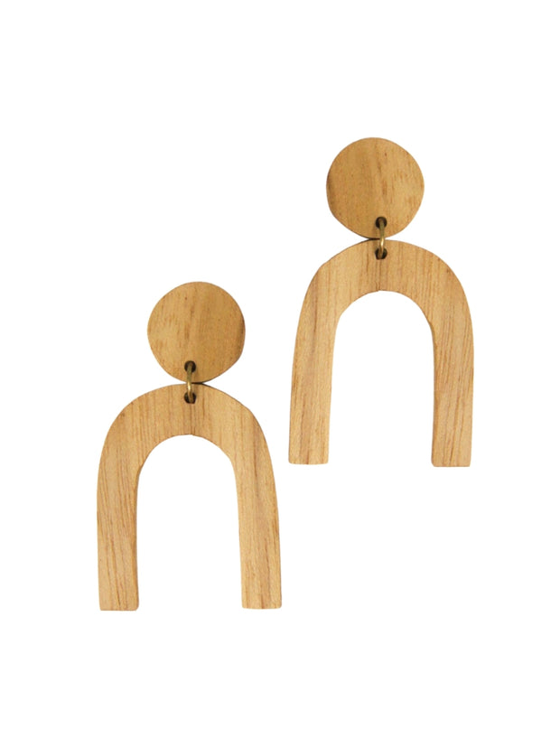 Wood Dangle earrings