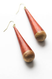 Wood Cone Earrings