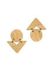 wood reverse earrings