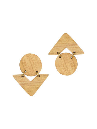 wood reverse earrings